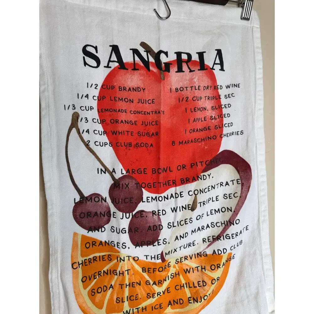 NEW Mud Pie Sangria MP Drink Recipe Towel.